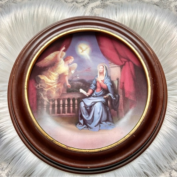 Plate #1072A The Annunciation Christmas Plate by Hector Garrido 1992 In Frame - Picture 9 of 13